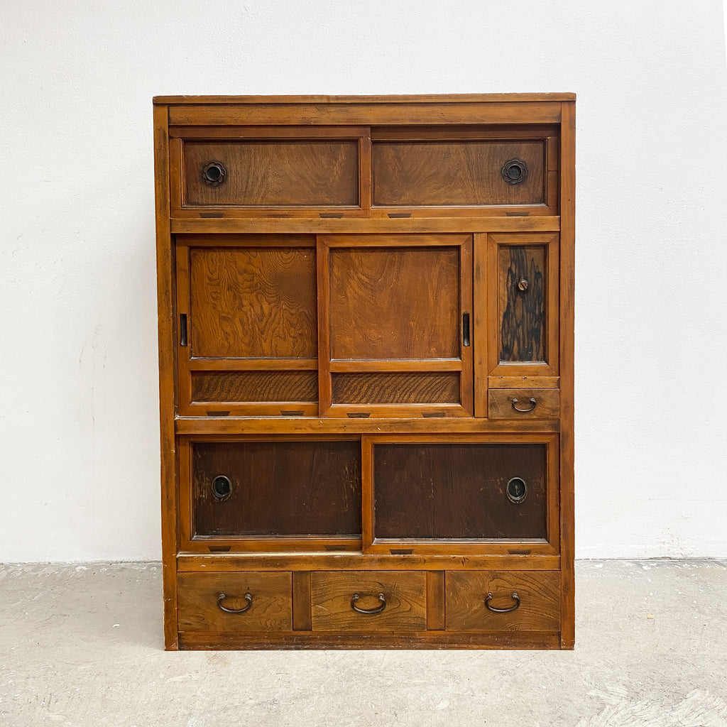 Antique Japanese Tansu Compact Chest Of Drawers