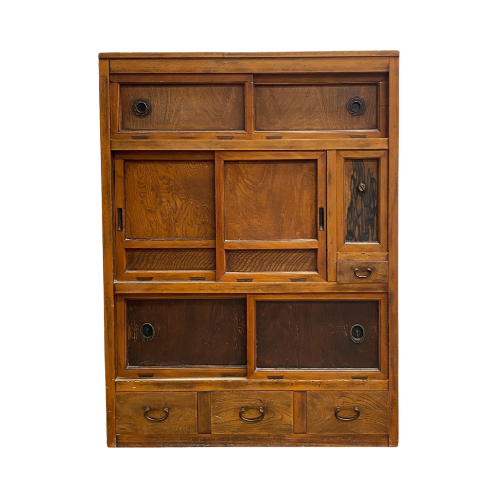 Antique Japanese Tansu Compact Chest Of Drawers