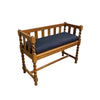 Antique Oak Hall Settee Will Barley Twist Legs Early 20th Century