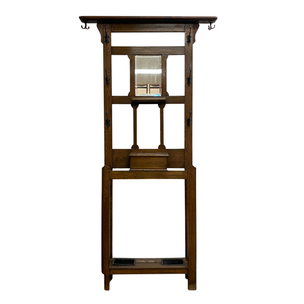 Antique Oak Hallstand c1920