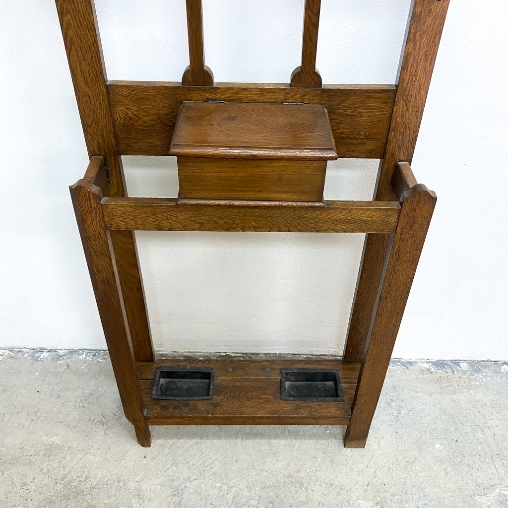 Antique Oak Hallstand c1920