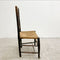 Antique Oak Rush Seated Kitchen Dining Chair Deep Patina