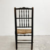 Antique Oak Rush Seated Kitchen Dining Chair Deep Patina