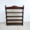 Antique Oak Shelves With Scalloped Cutout Pattern Sides