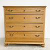Antique Raw Finish Baltic Pine Danish Chest Of Drawers