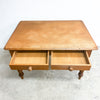 Antique Rustic Pine Table/Desk With Two Drawers