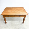 Antique Rustic Pine Table/Desk With Two Drawers