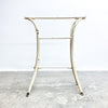 Antique Rustic White Painted Bentwood Towel Rail Stand