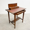 Antique Victorian Compact Writing Desk with Leather Top and Writing Box
