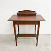 Antique Victorian Compact Writing Desk with Leather Top and Writing Box