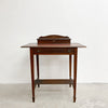 Antique Victorian Compact Writing Desk with Leather Top and Writing Box
