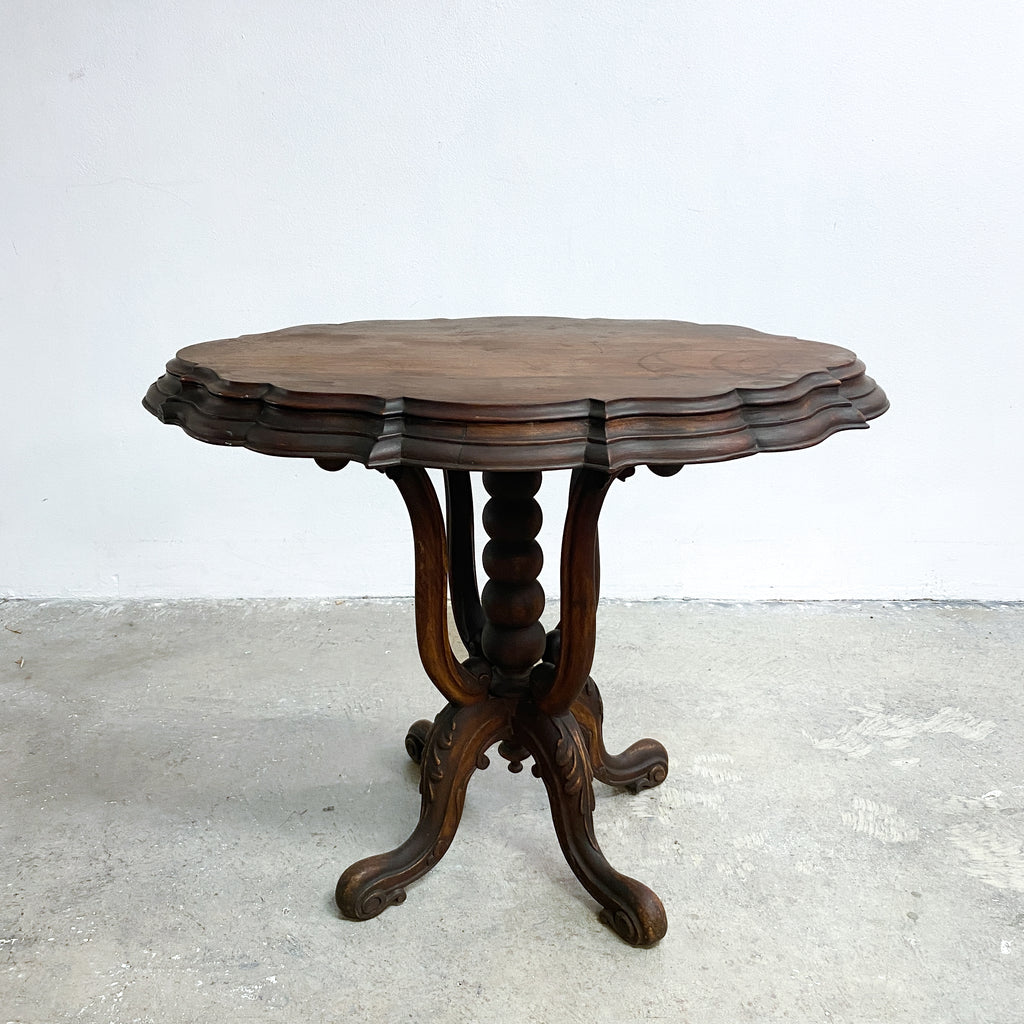Antique Victorian Pedestal Side Occasional Table