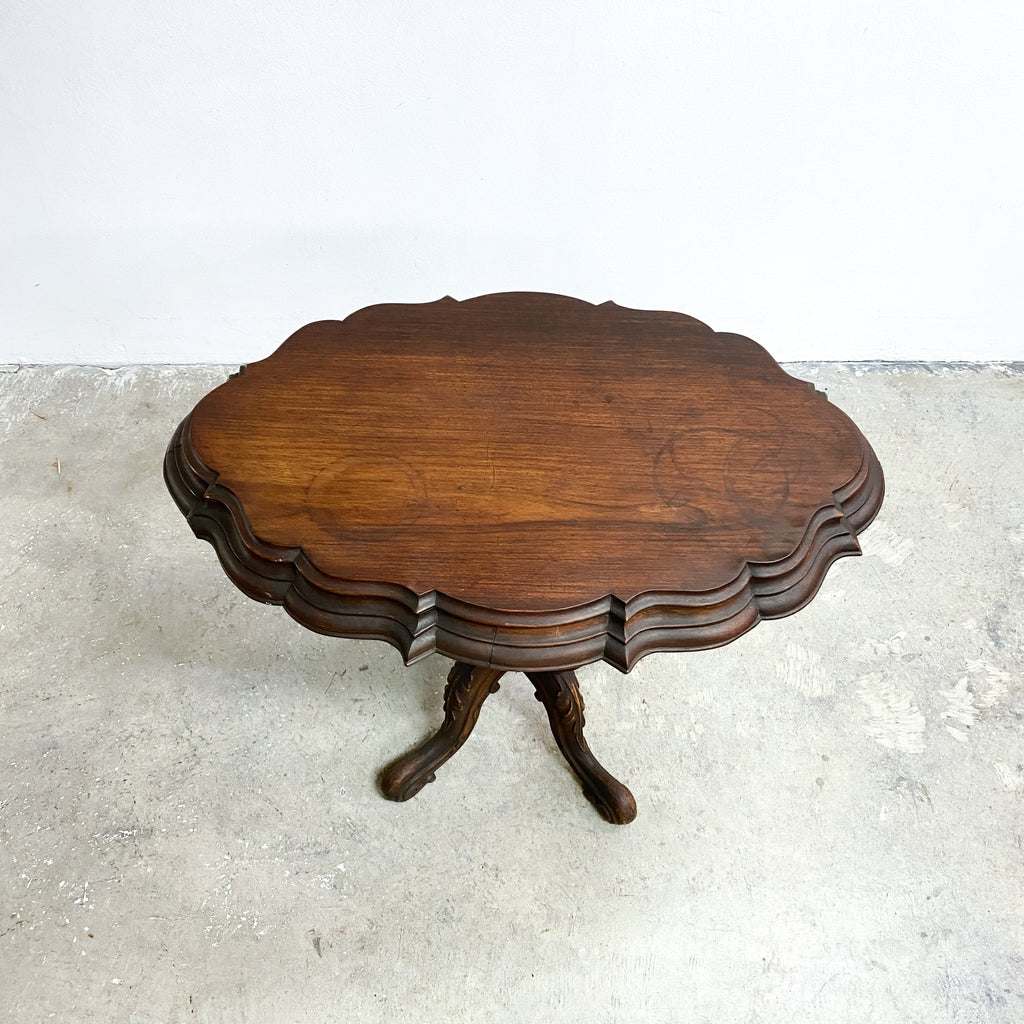 Antique Victorian Pedestal Side Occasional Table