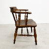 Antique Victorian Smokers Bow Captains Windsor Armchair