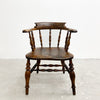 Antique Victorian Smokers Bow Captains Windsor Armchair