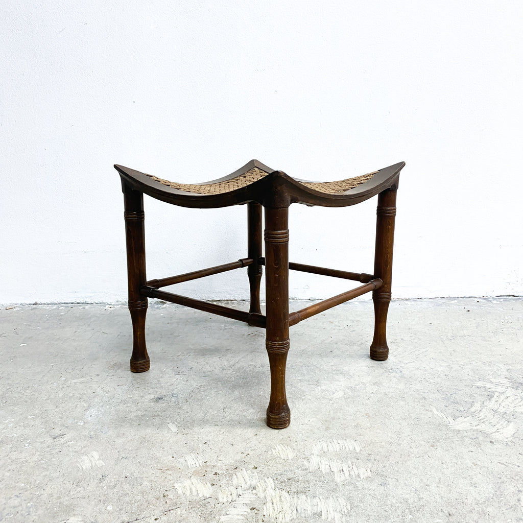 Antique Arts & Crafts Liberty & Co Thebes Egyptian Revival Wooden Stool