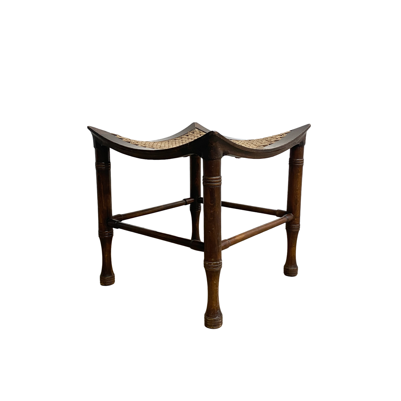 Antique Arts & Crafts Liberty & Co Thebes Egyptian Revival Wooden Stool