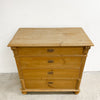 Antique Baltic Pine Chest Of Drawers With Key