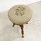 Antique Oak Revolving Adjustable Tapestry Piano Stool