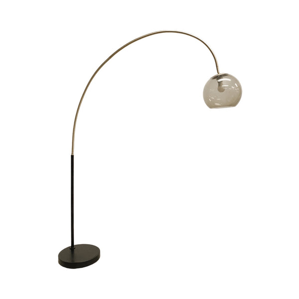 Arc Floor Lamp with Smokey Acrylic Shade