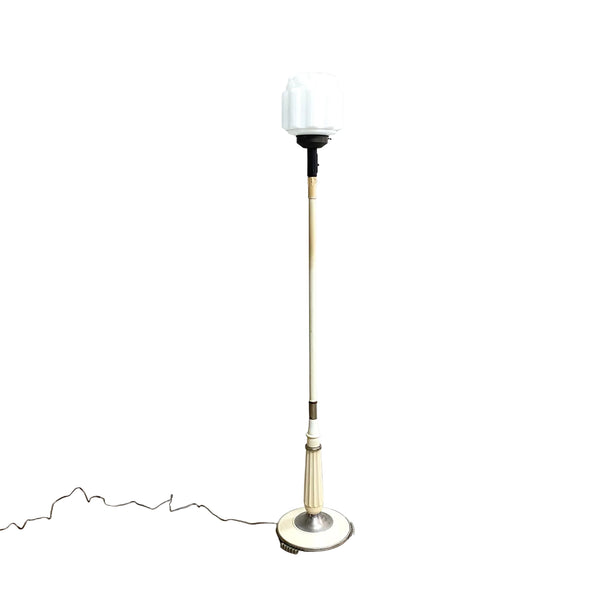 Art Deco Bakelite floor Lamp Deco Glass Shade