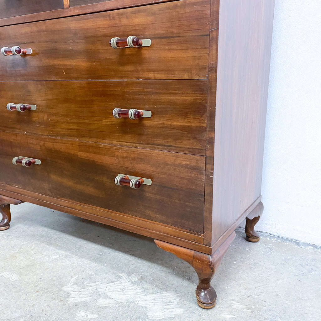 Art Deco Chest Of Drawers With Chrome And Bakelite Handles