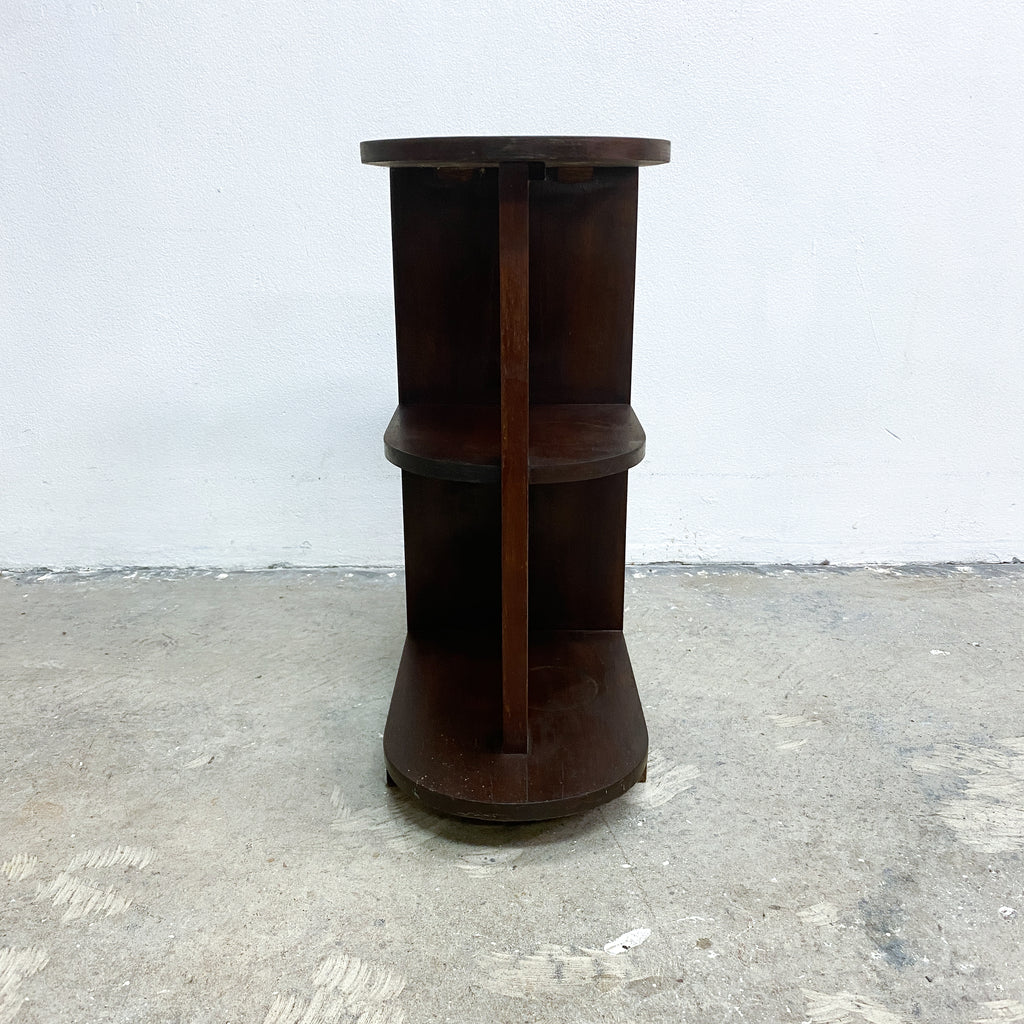 Art Deco Compact Tiered Side Table Shelf 