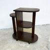 Art Deco Compact Tiered Side Table Shelf 