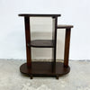Art Deco Compact Tiered Side Table Shelf 