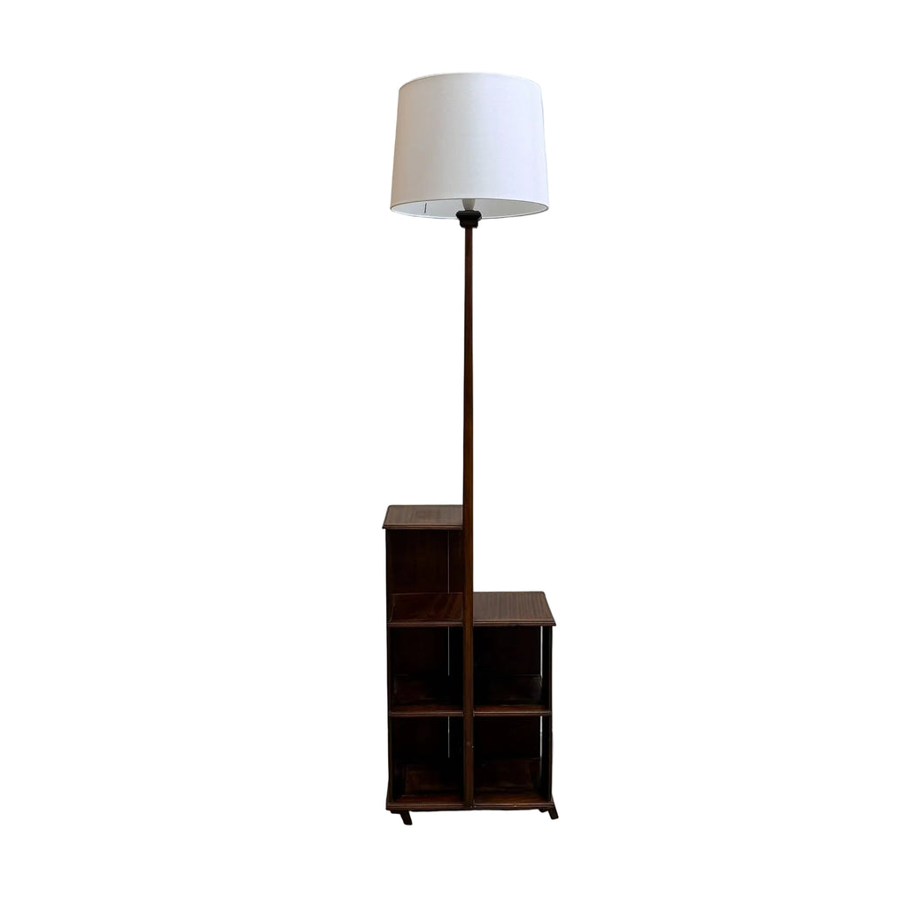 Art Deco Floor Lamp With Integrated Shelving