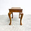 Art Deco Stool In Walnut With Curved Top and Cabriole Legs