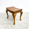 Art Deco Stool In Walnut With Curved Top and Cabriole Legs