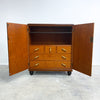 Art Deco Walnut Cabinet With Bakelite Handles And Silky Oak Interior