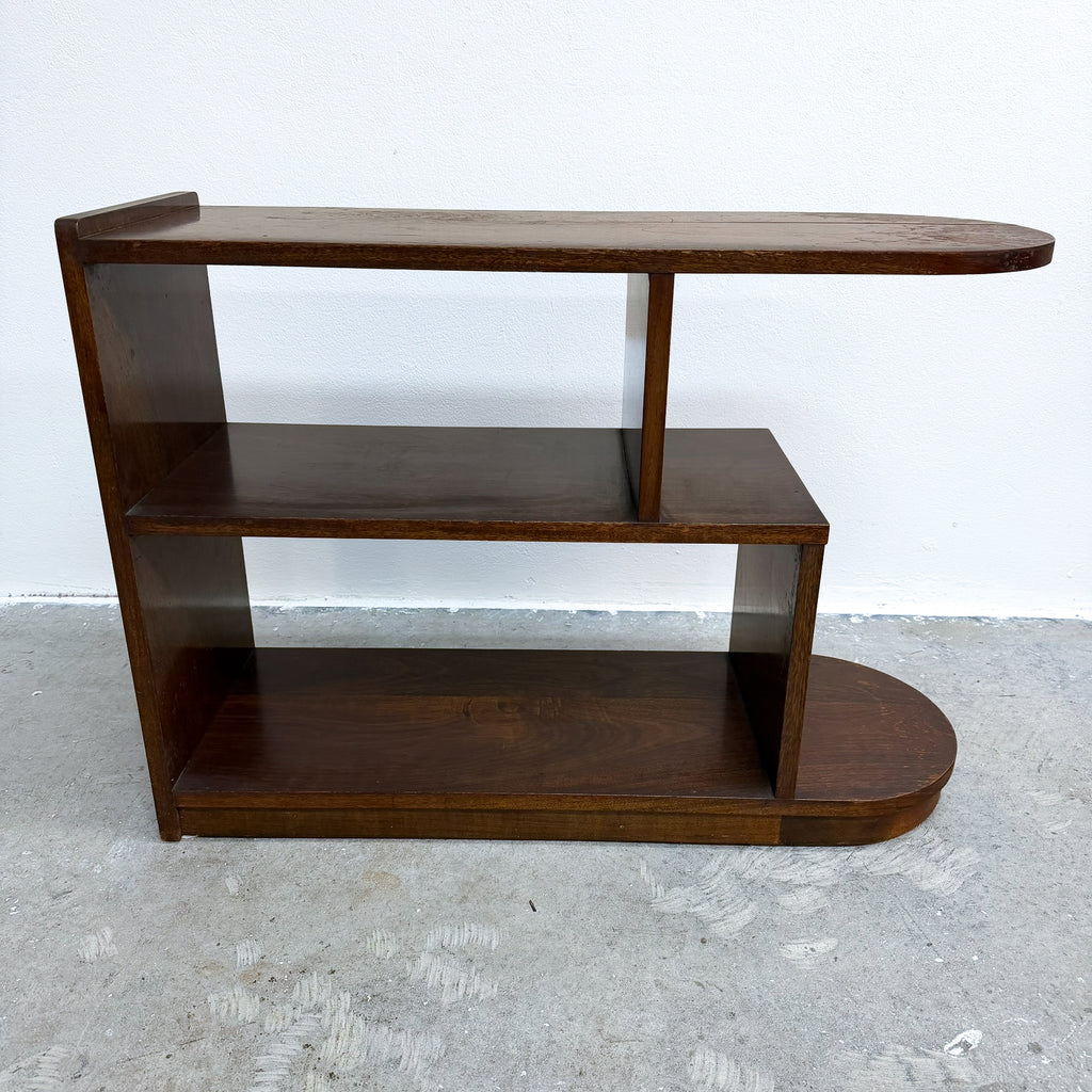 Art Deco Walnut Compact Shelf