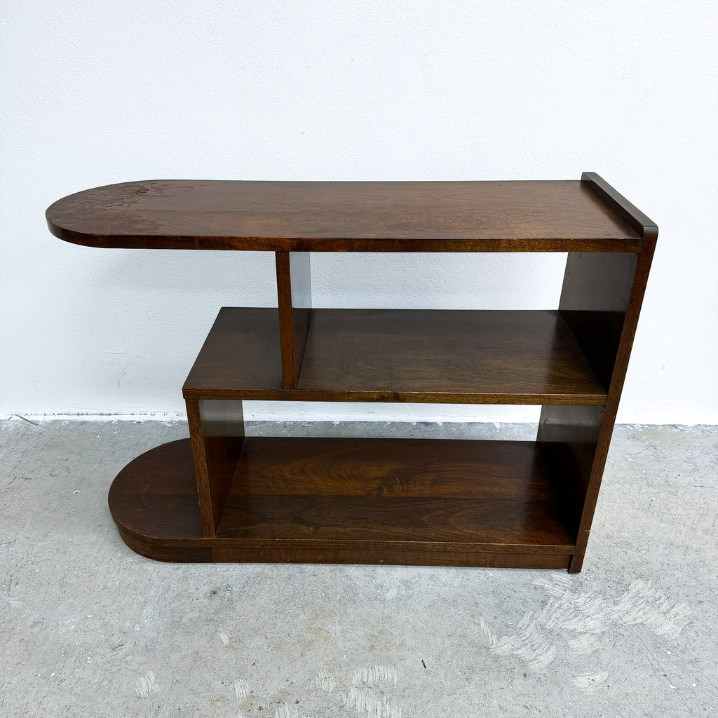 Art Deco Walnut Compact Shelf
