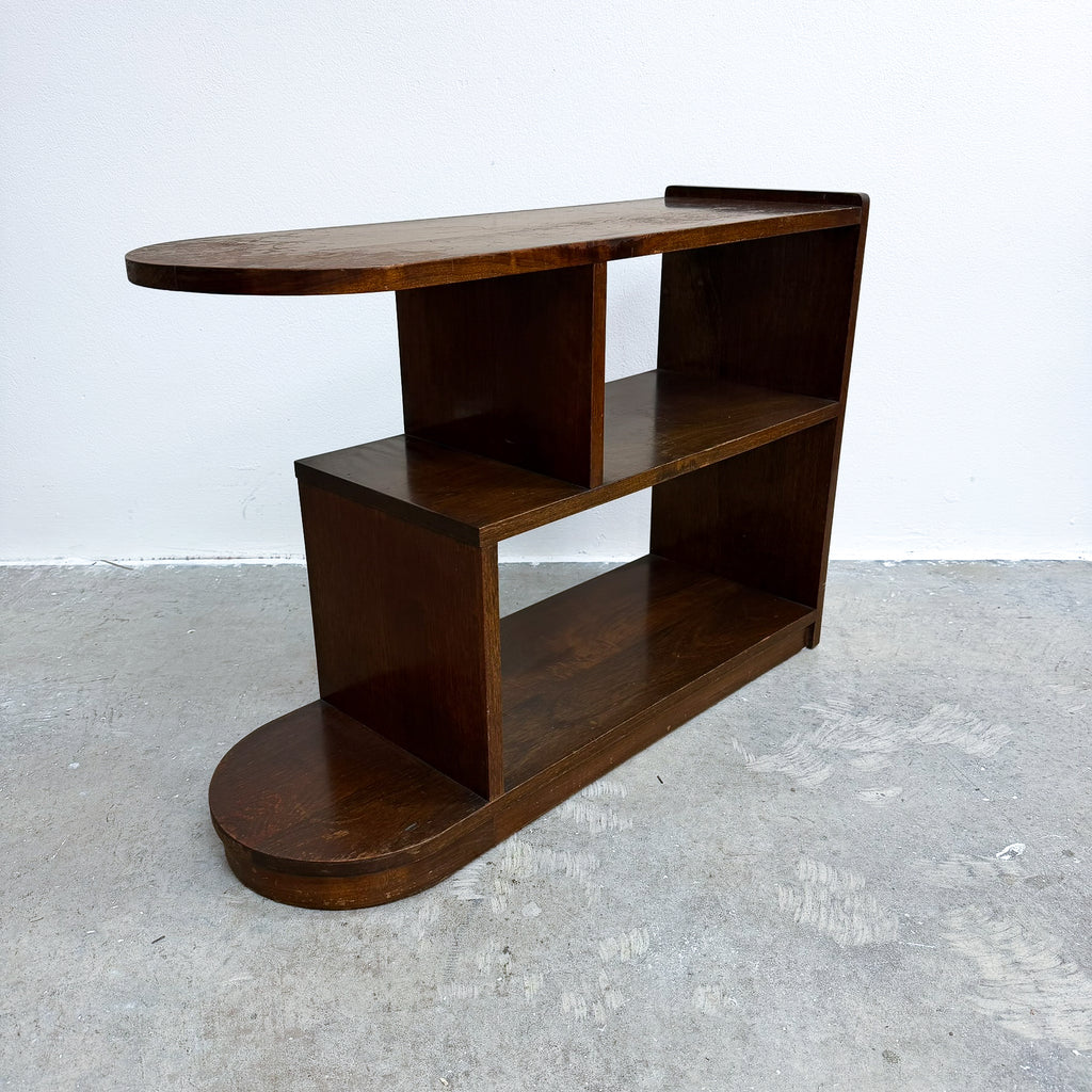 Art Deco Walnut Compact Shelf