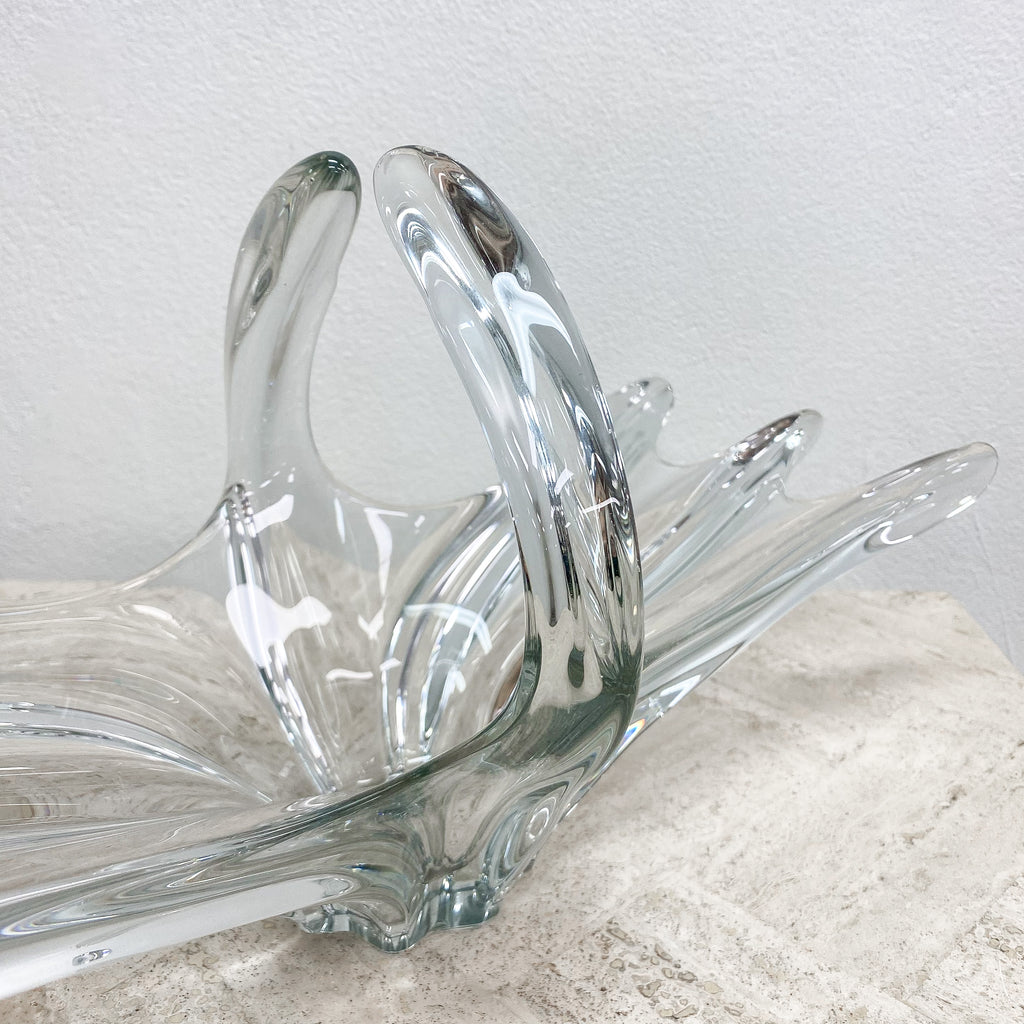 Art Vannes French Glass Centrepiece Vase
