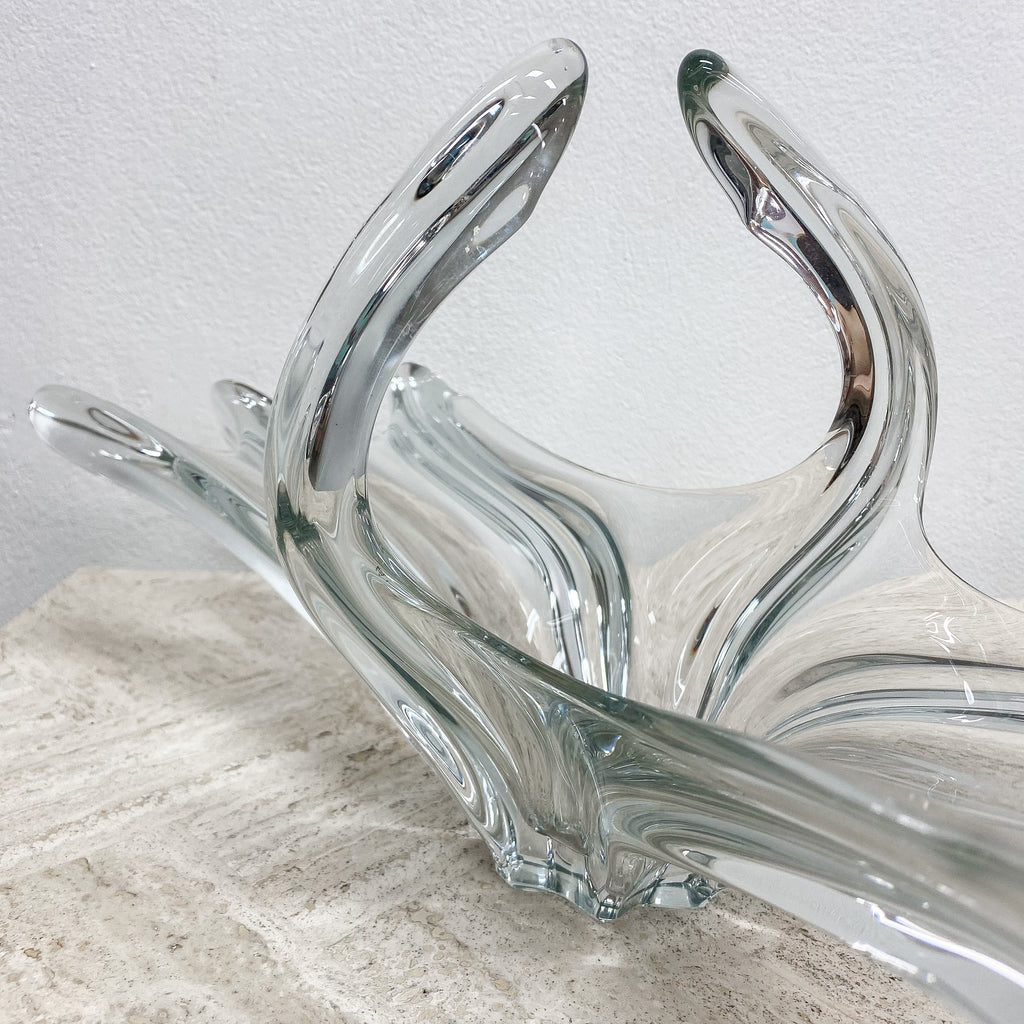 Art Vannes French Glass Centrepiece Vase