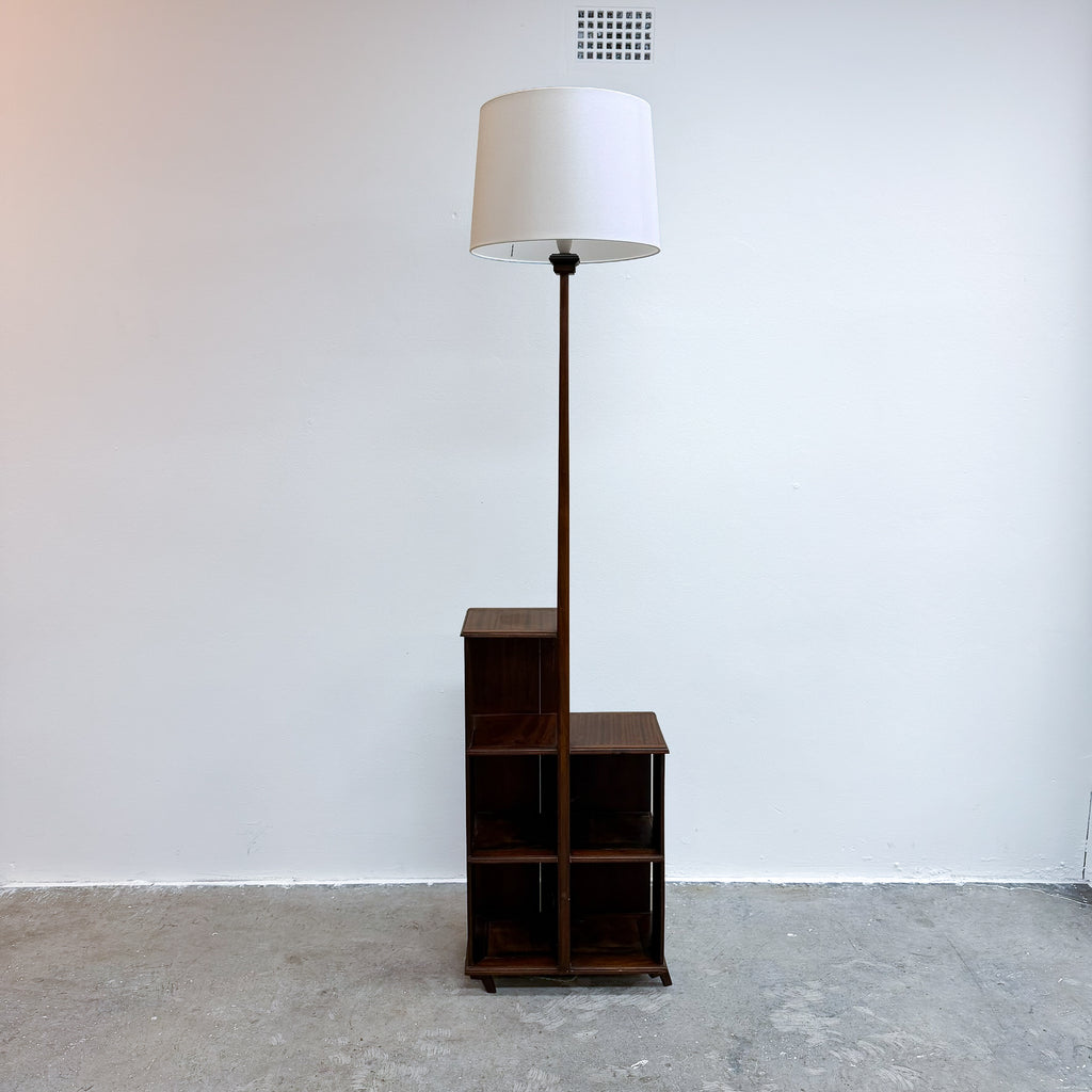 Art Deco Floor Lamp With Integrated Shelving