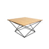 Australian Mid Century Metal Rod Coffee Table Red Oak Veneer Top Restored