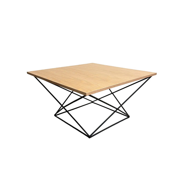 Australian Mid Century Metal Rod Coffee Table Red Oak Veneer Top Restored