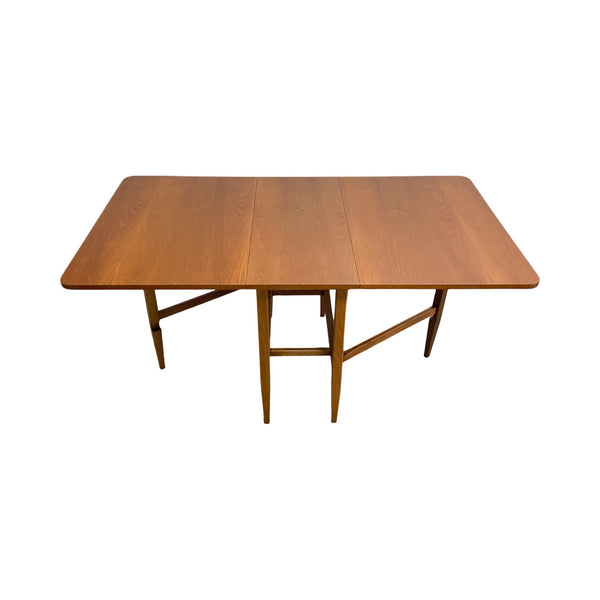 Rare Mid Century Parker Gate Leg Drop Side Dining Table - Restored