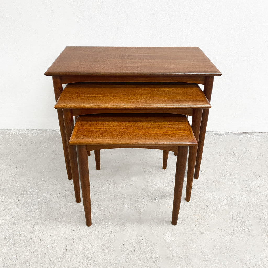 Mid Century Parker Nest Of 3 Side Tables - Restored