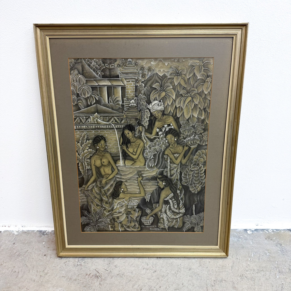 Balinese Artwork By I.N Warpiana From Peliatan Village