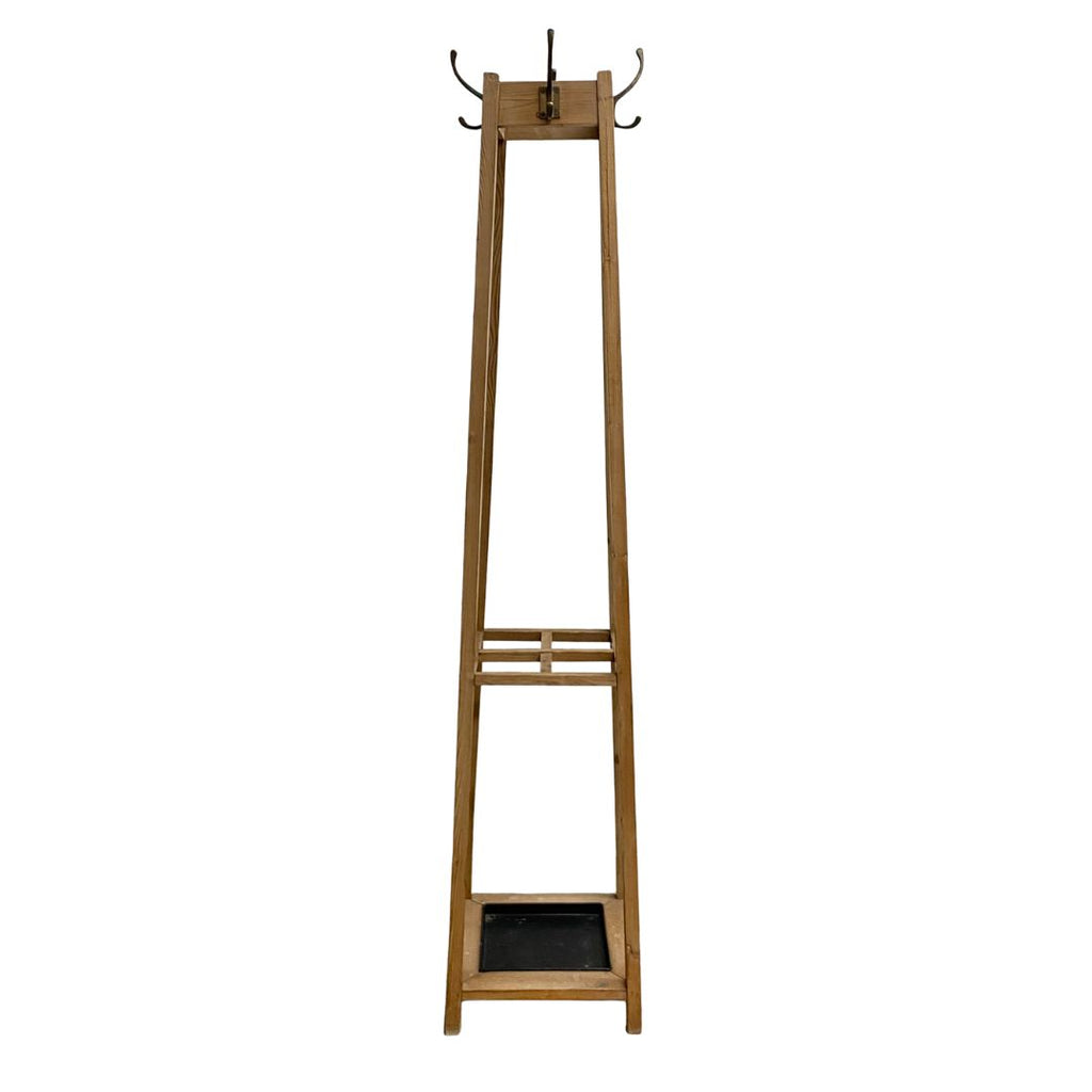 Baltic Pine Antique Arts & Crafts Hat, Coat and Umbrella Stand