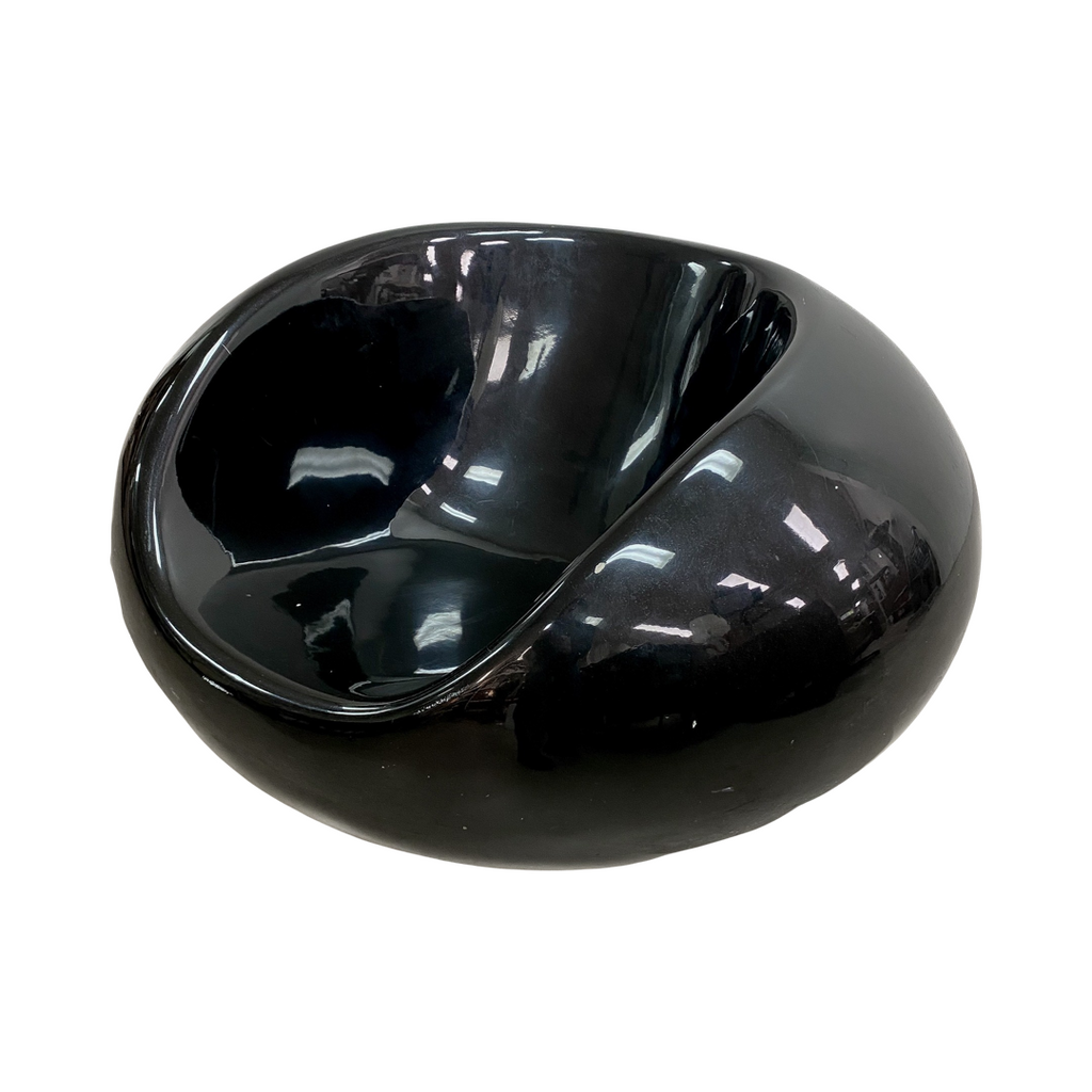 Black Fibreglass Pastil Chair Eero Aarnio Style