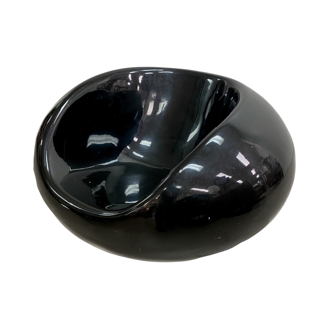 Black Fibreglass Pastil Chair Eero Aarnio Style