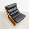 Mid Century Tessa T4 Black Leather Armchair - 3 Available Restored Frames