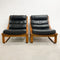 Mid Century Tessa T4 Black Leather Armchair - 3 Available Restored Frames