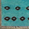 Afghani Kilim Handwoven Turquoise Blue Wool Rug